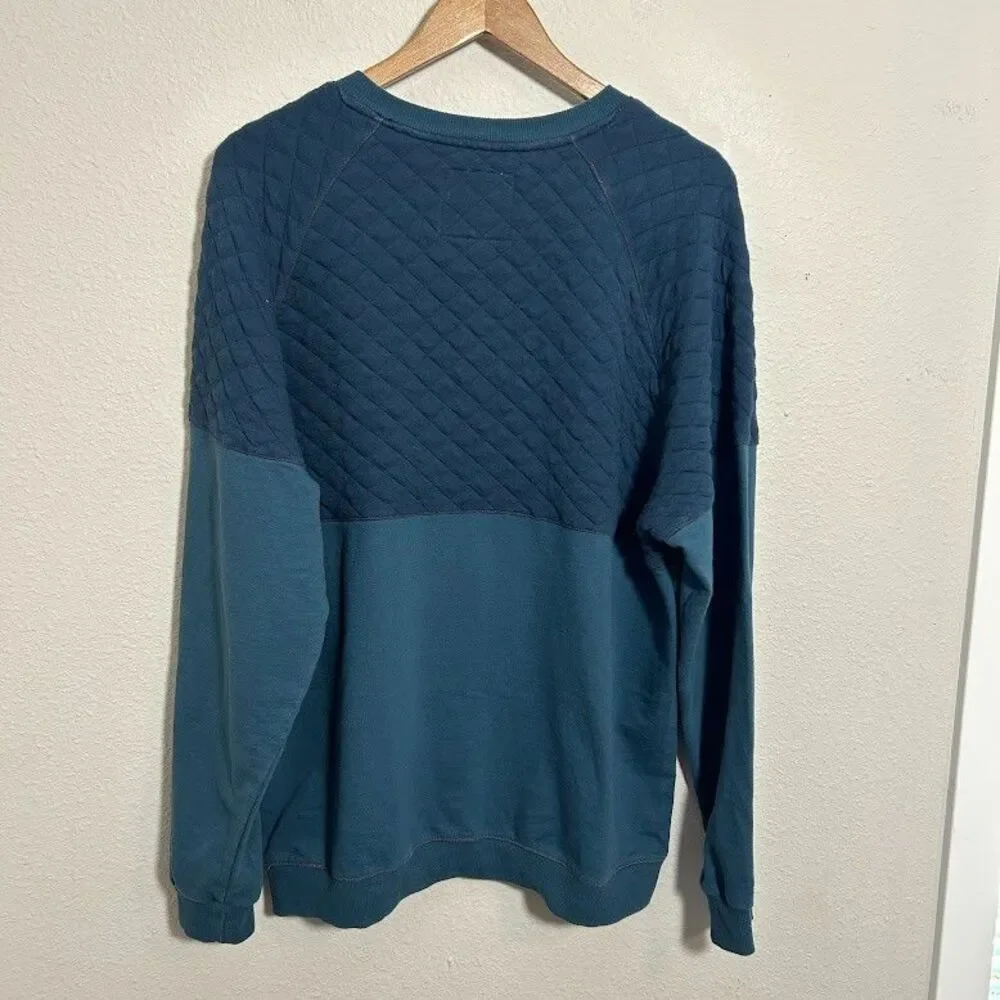 Critical Role Sweatshirt Mens XL Blue Quilted Henley Battle-tested in Exandria